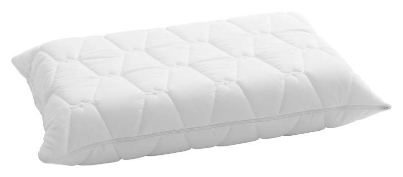 Nackenstützkissen in seitlicher Perspektive, weiß, mit gestepptem Muster