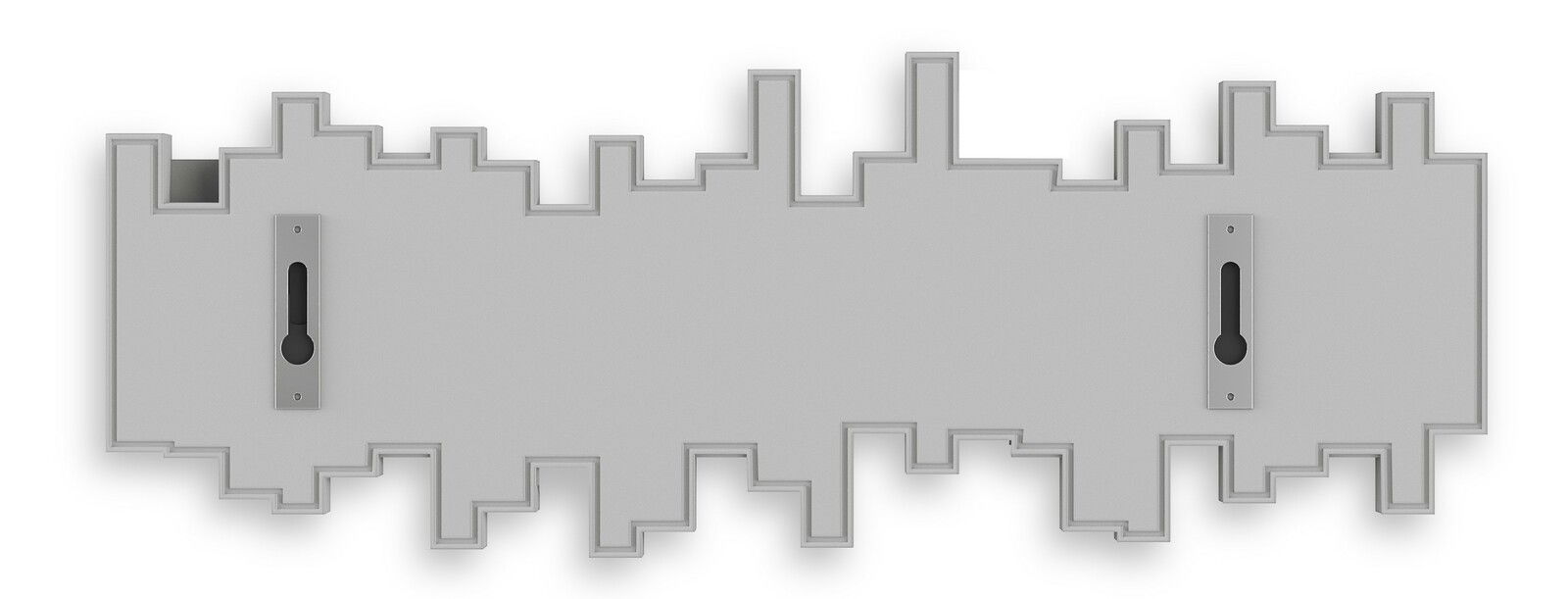 Wandgarderobe in moderner, geometrischer Form, Ansicht von oben