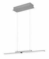 Moderne LED-Pendelleuchte in minimalistischem Design, seitliche Perspektive