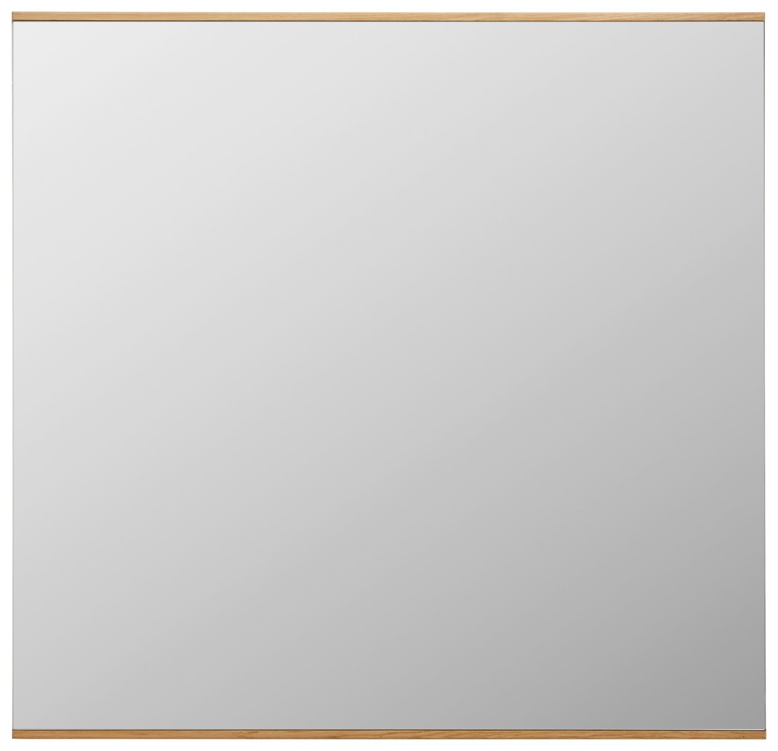 Rechteckiger Spiegel mit schmalem Holzrahmen, Frontalansicht
