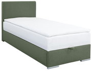 Boxbed 90 in groen, zijaanzicht