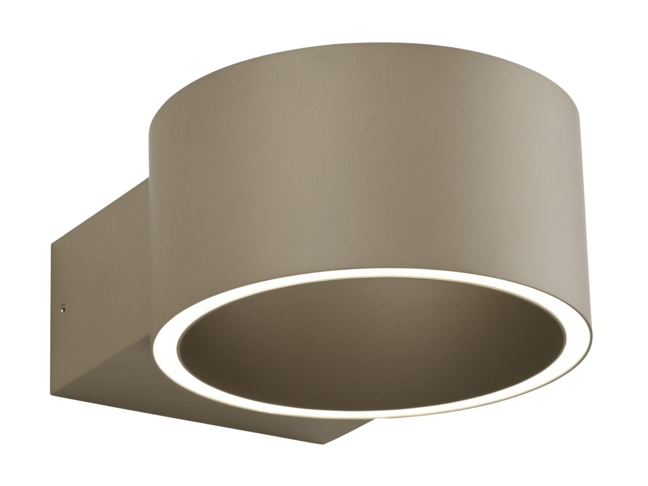 Moderne Wandleuchte PURE Clipse in zylindrischer Form, seitliche Perspektive