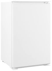 Weißer Einbaukühlschrank aus seitlicher Perspektive