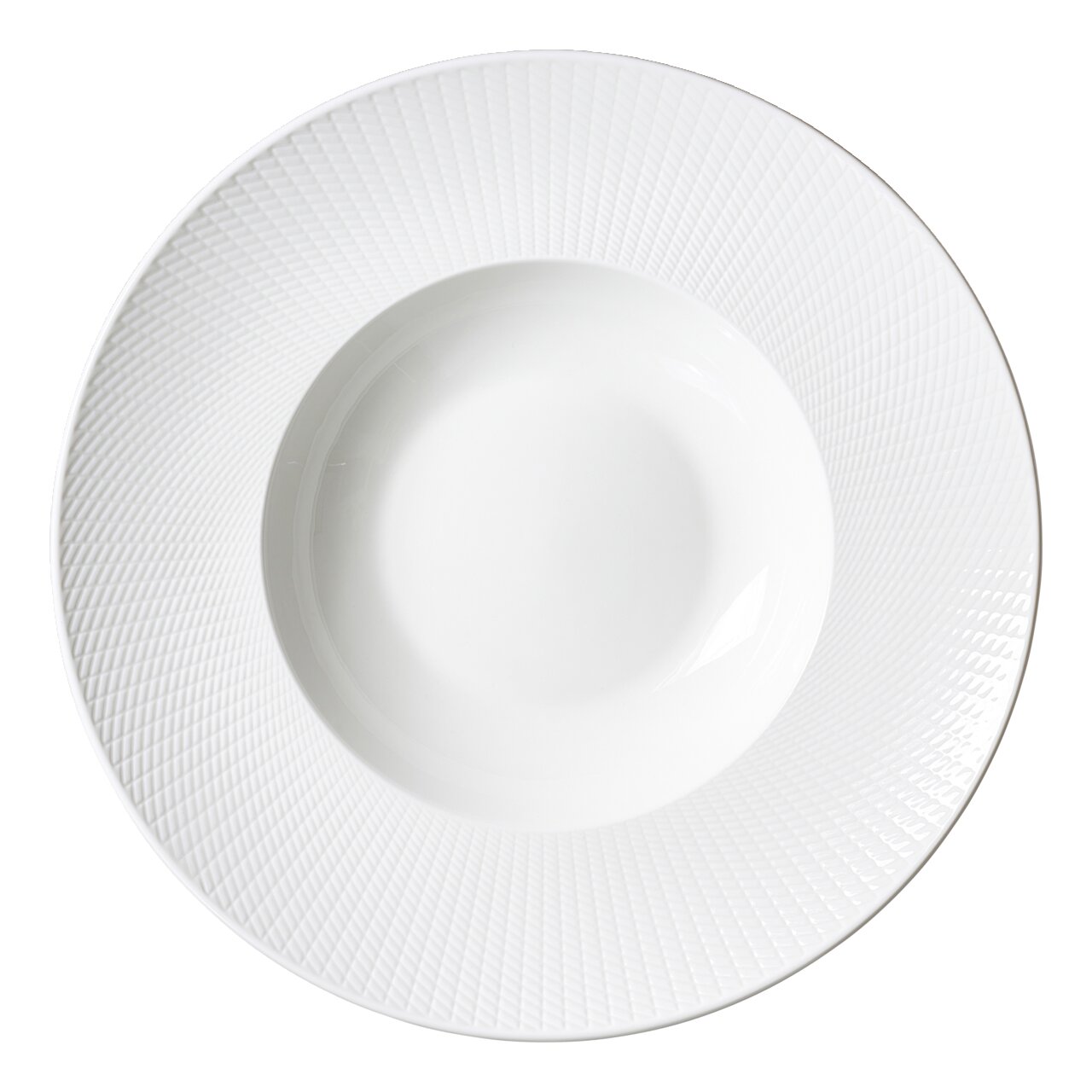 Ritzenhoff & Breker Pastateller SAPHIR Weißer Pastateller mit strukturiertem Rand, Draufsicht