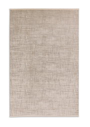Draufsicht auf einen JOOP! Teppich in der Größe 140x200cm mit einem dezenten Linienmuster in neutralen Tönen.
