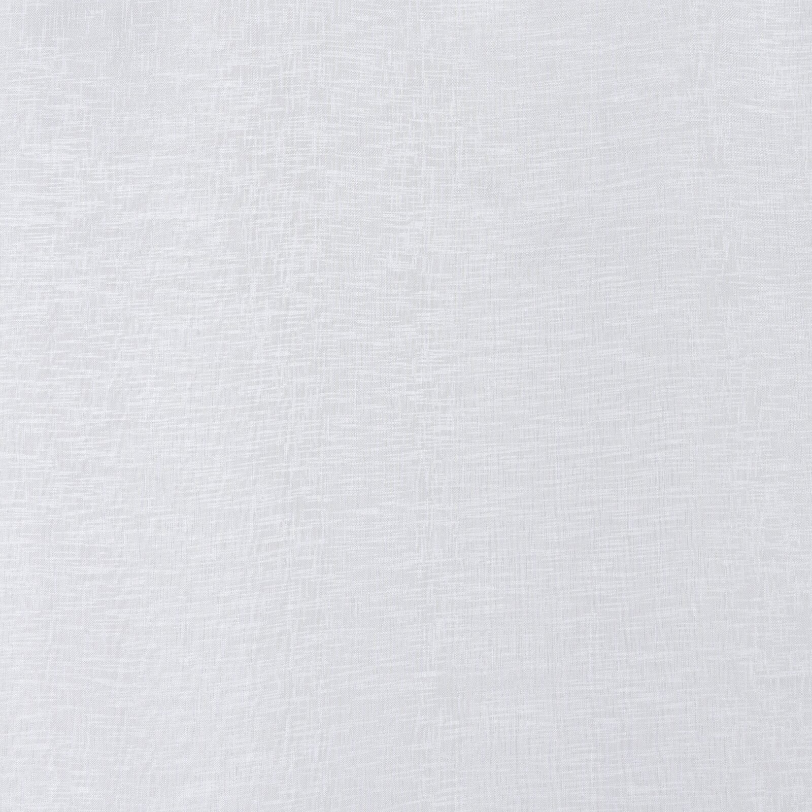 Nahaufnahme/Detailansicht von weißem, fein gewebtem Stoff mit leichter Leinenstruktur, frontal von oben fotografiert