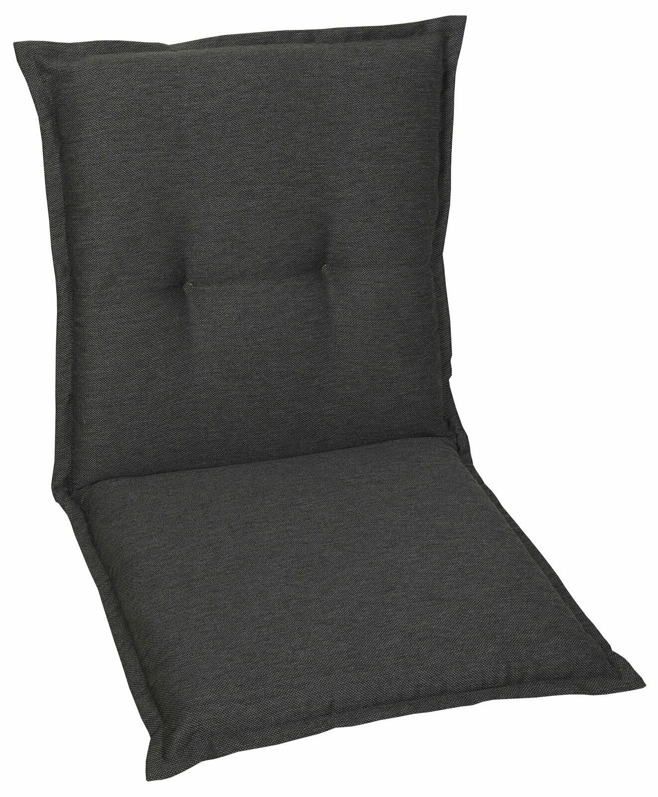 Go-De Sesselauflage Dunkelgraue Sesselauflage in Vorderansicht, geeignet für bequeme Sitzmöbel.
