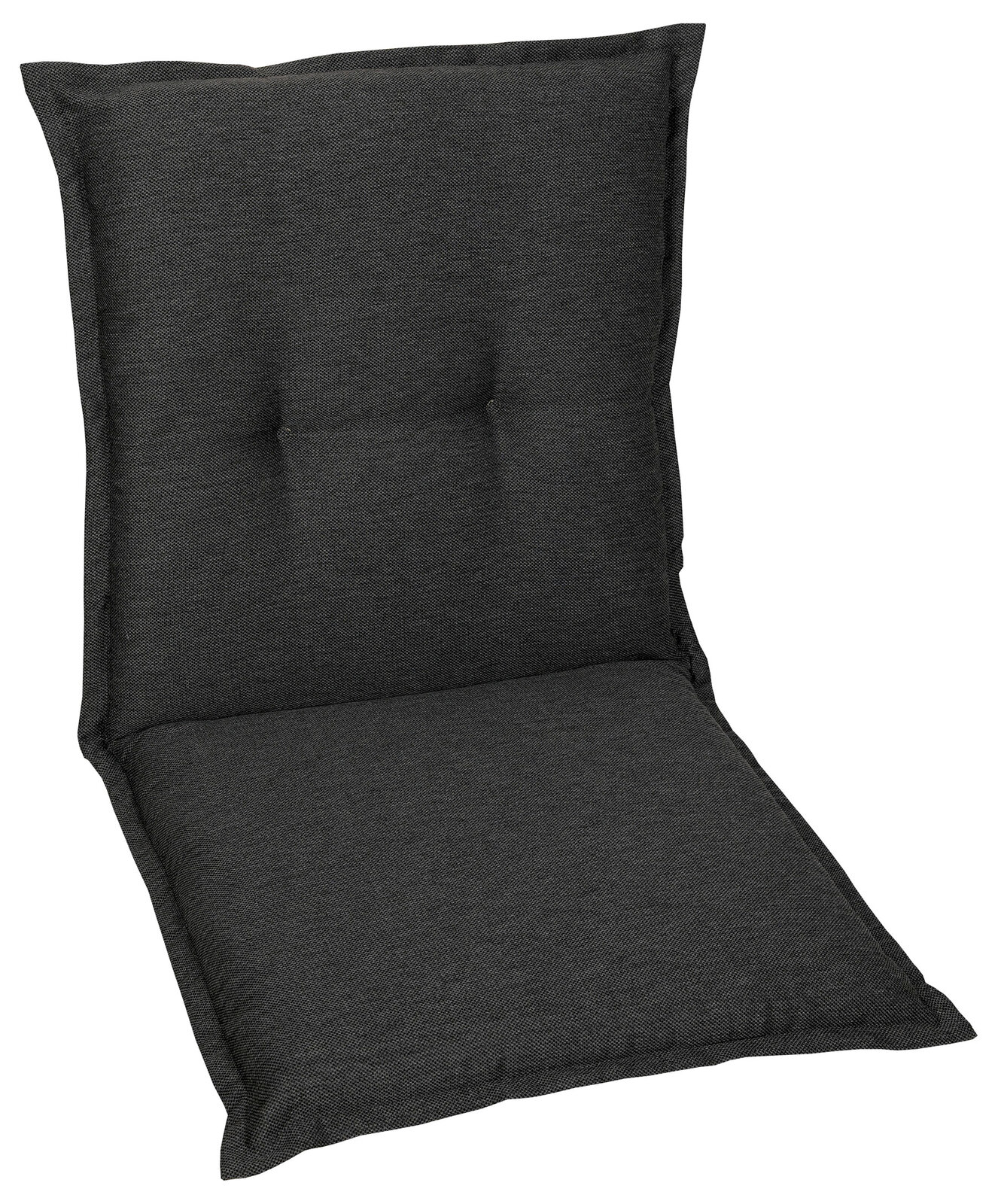 Go-De Sesselauflage Dunkelgraue Sesselauflage in Vorderansicht, geeignet für bequeme Sitzmöbel.