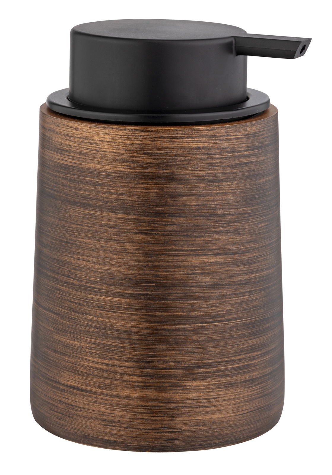 Wenko Seifenspender PALENA Bronzefarbener Seifenspender Palena aus seitlicher Perspektive