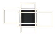 Moderne LED-Deckenleuchte mit geometrischem Design, Ansicht von unten
