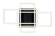 Moderne LED-Deckenleuchte mit geometrischem Design, Ansicht von unten