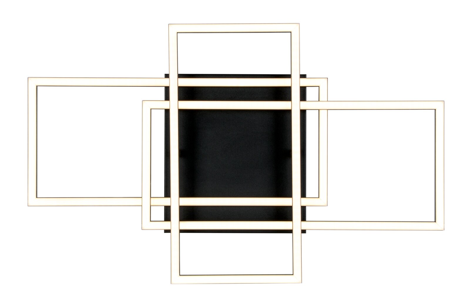 Moderne LED-Deckenleuchte mit geometrischem Design, Ansicht von unten