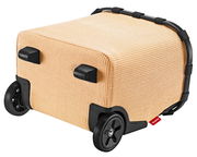 Carrycruiser in Seitenansicht mit beigem Stoffbezug und schwarzen Rädern