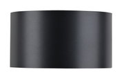 Schwarze, zylindrische Wandleuchte PURE CLIPSE von Paul Neuhaus, frontal abgebildet.