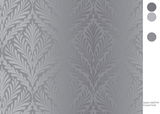 Graue Bettwäsche mit elegantem, floralen Muster in Nahaufnahme