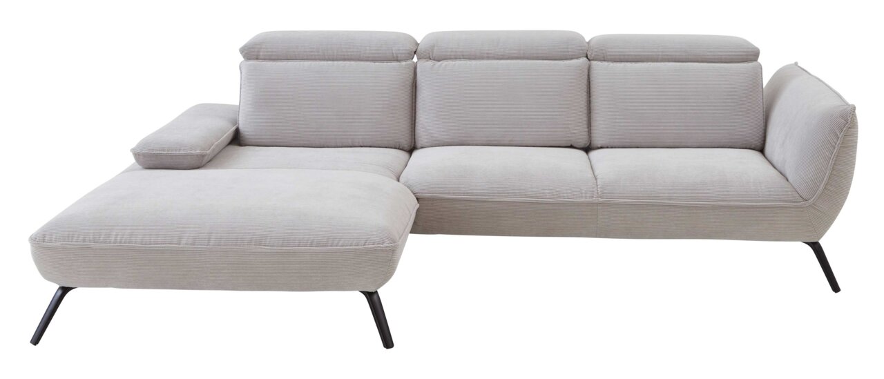 Graue Longchairkombination mit modernem Design, linke Perspektive