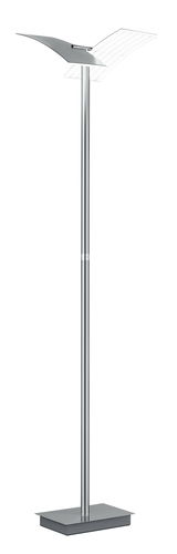 Moderne Stehleuchte ANDY mit elegantem, schlankem Design und verstellbarem Lampenschirm, seitliche Perspektive.