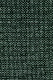 Nahaufnahme eines dunkelgrünen Stoffmusters mit grober Webstruktur.