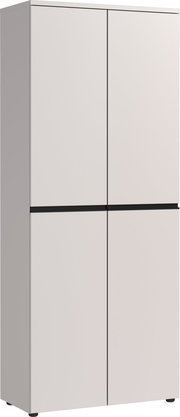 Moderner Aktenschrank mit vier Türen, seitliche Perspektive