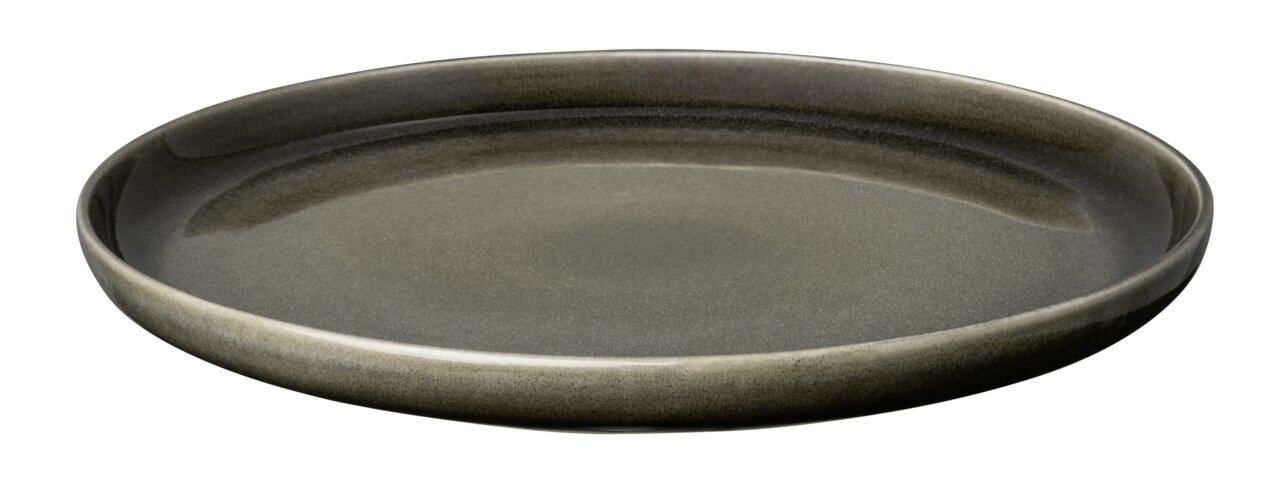 Speiseteller CANJU in Pewter-Farbe, seitliche Perspektive