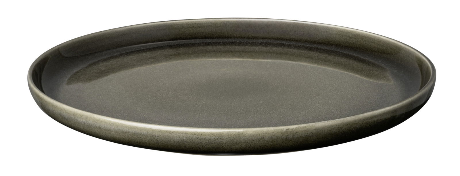 Speiseteller CANJU in Pewter-Farbe, seitliche Perspektive