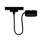 Schwarze Stromeinspeisung zigbee mit flexiblem Kabel, Ansicht von oben