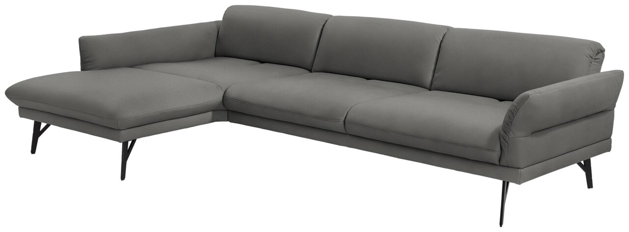 Graue Longchairkombination mit modernem Design, linke Perspektive