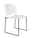 Z2 Stuhl STACKS Moderner weißer Stuhl mit schwarzem Metallgestell, seitliche Perspektive