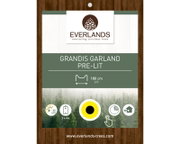 Vooraanzicht van de verpakking van de Everlands Grandis lichtslinger van 180 cm met 60 ledlampjes, batterijvoeding en timerfunctie