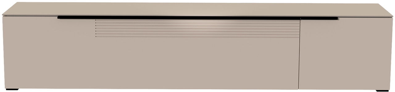 Moderano XL TV-Lowboard BORMIO Frontansicht eines modernen, beigen XL TV-Lowboards mit glatter Oberfläche und minimalistischen Linien.