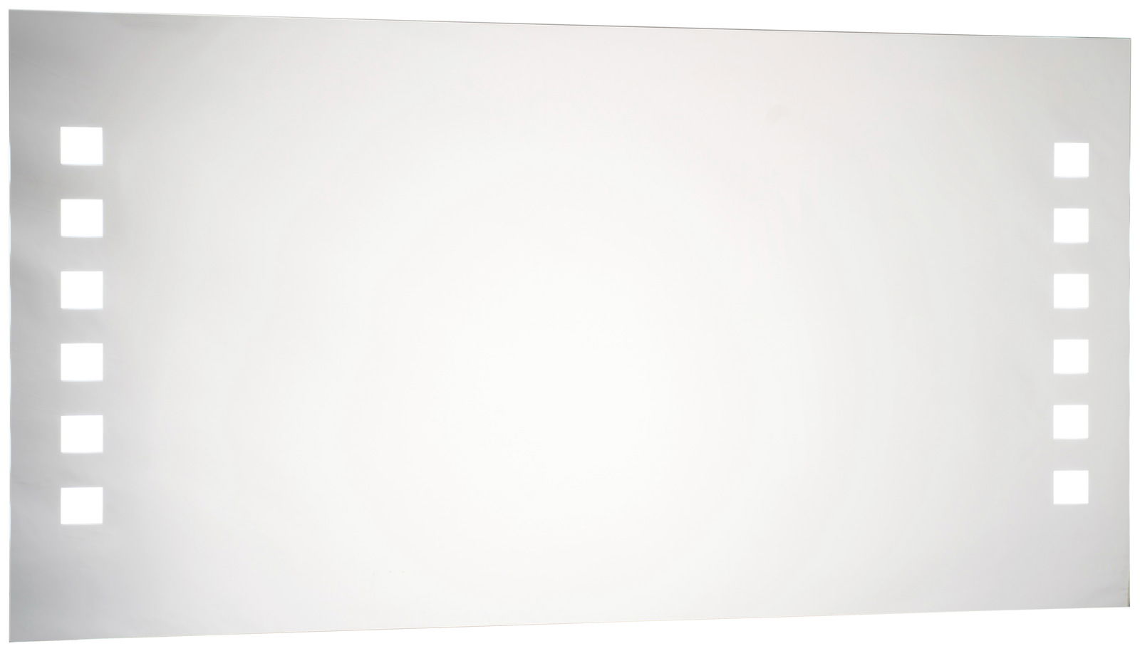 Zurbrüggen LED-Spiegel HANNAH Rechteckiger LED-Spiegel mit seitlichen Lichtelementen, Frontalansicht