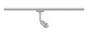 Silberner Basisspot für Schienensystem, seitliche Ansicht