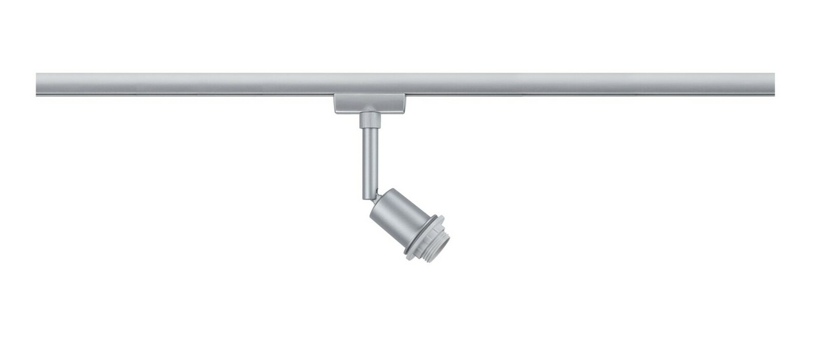 Silberner Basisspot für Schienensystem, seitliche Ansicht