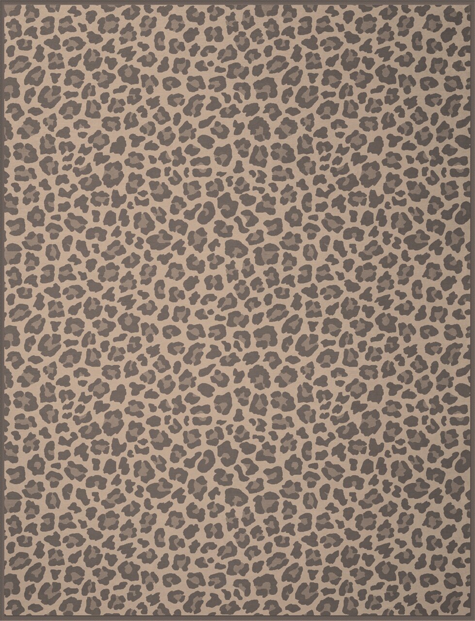 Leopardenmuster-Wohndecke in Draufsicht, 150x200cm