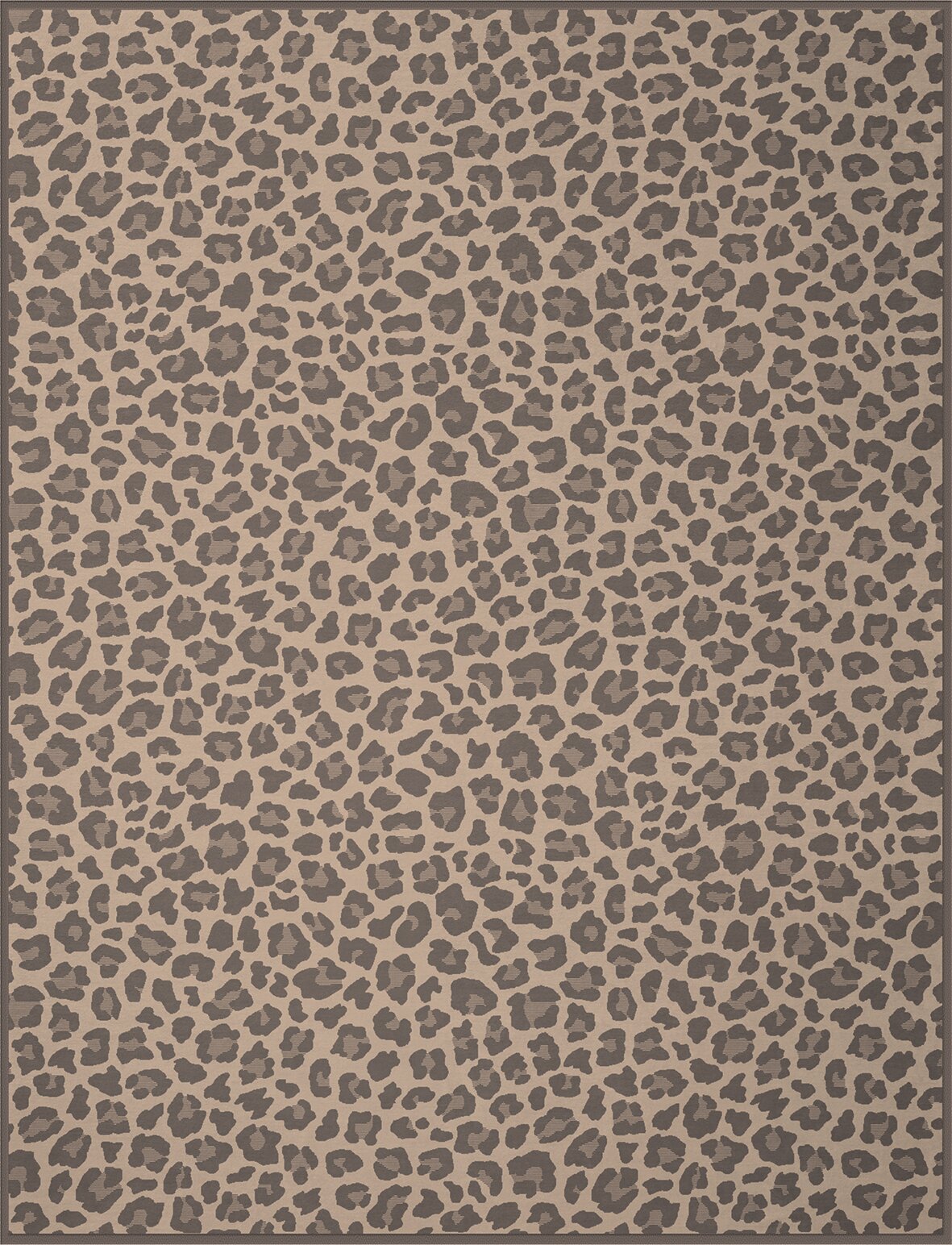 Leopardenmuster-Wohndecke in Draufsicht, 150x200cm