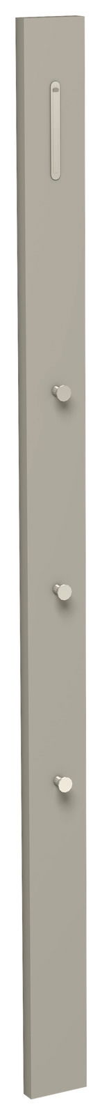 Moderano Garderobenpaneel-Leiste LECCO Garderobenpaneel-Leiste in vertikaler Perspektive mit mehreren Haken und einer schlichten, modernen Optik.