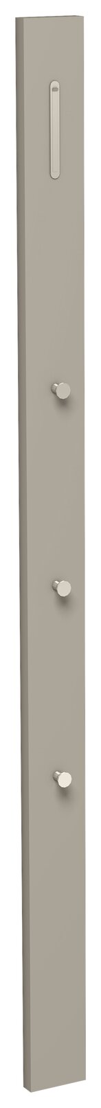 Moderano Garderobenpaneel-Leiste LECCO Garderobenpaneel-Leiste in vertikaler Perspektive mit mehreren Haken und einer schlichten, modernen Optik.