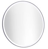 Rundes Spiegelelement mit schmalem Rahmen, frontal betrachtet.