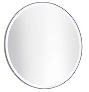 Rundes Spiegelelement mit schmalem Rahmen, frontal betrachtet.