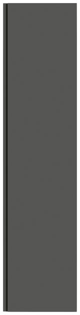 Hänge-Garderobenschrank 1T in dunklem Design, Frontalansicht