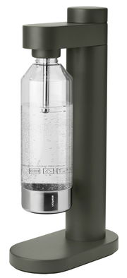 Wassersprudler in der Farbe Dark Forest, seitliche Perspektive