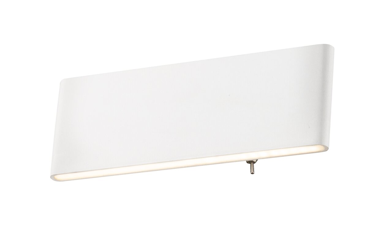 Witte aluminium wandlamp van Globo Lighting, model SIEGFRIED, zijaanzicht