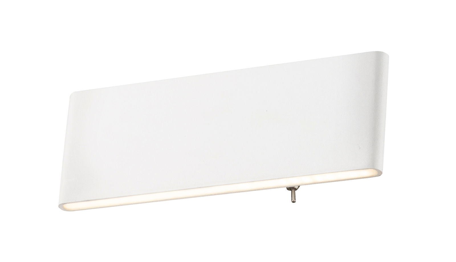 Weiße Aluminium-Wandleuchte von Globo Lighting, Modell SIEGFRIED, seitliche Perspektive