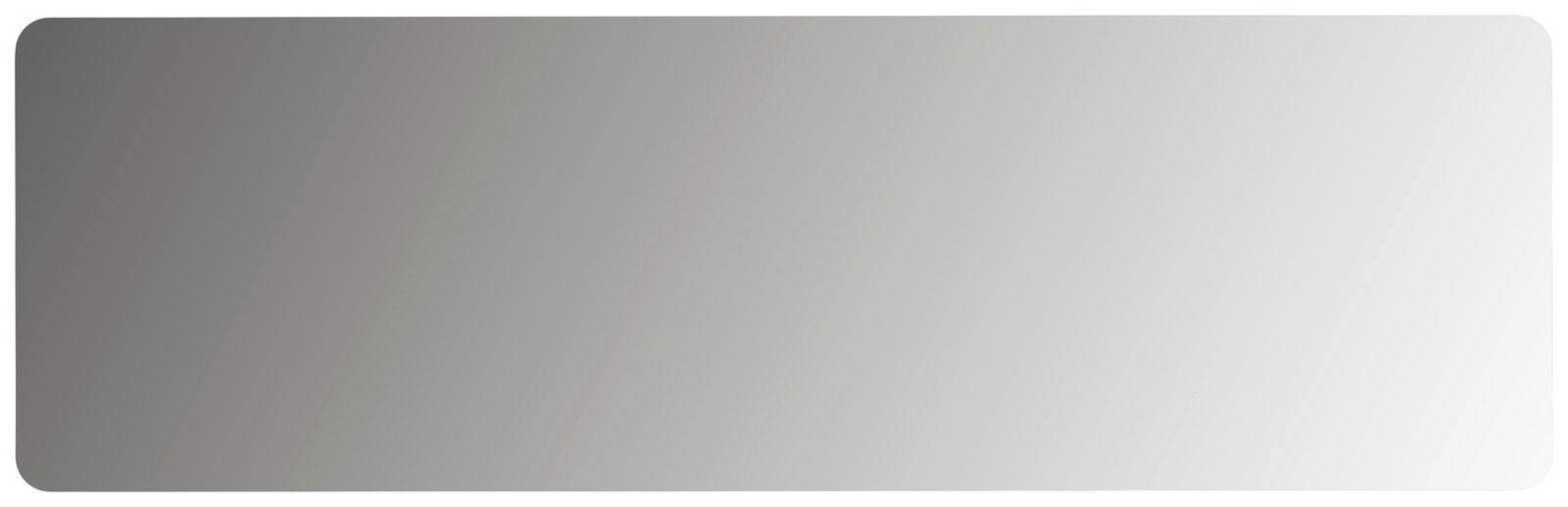 Rechteckiger XXL-Spiegel mit abgerundeten Ecken, Frontalansicht