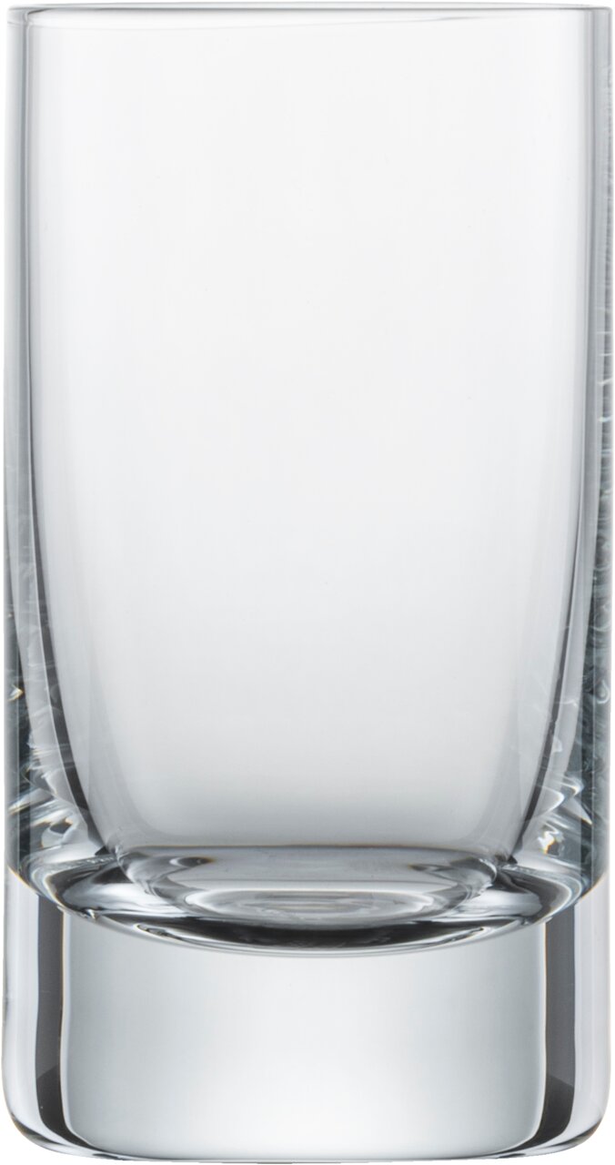 Schnapsglas Tavoro aus klarem Glas, frontal fotografiert