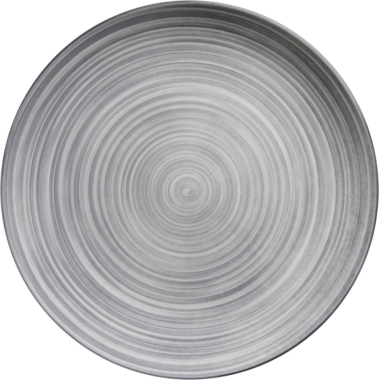 Ritzenhoff & Breker Teller SENDAI Grauer Speiseteller Sendai 27cm mit konzentrischen Kreisen, Draufsicht