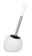 Wenko WC-Garnitur Polaris white WC-Garnitur Polaris white, seitliche Ansicht, bestehend aus einer weißen Toilettenbürste mit silbernem Stiel und rundem weißen Behälter.