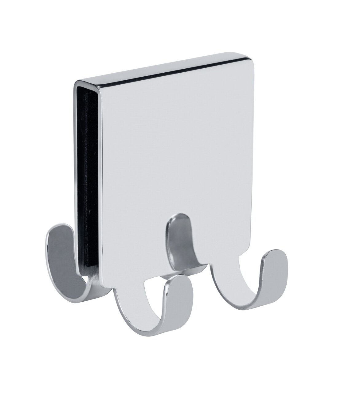 Schöner Wohnen Doppel-Duschhaken Edelstahl Doppel-Duschhaken in seitlicher Perspektive