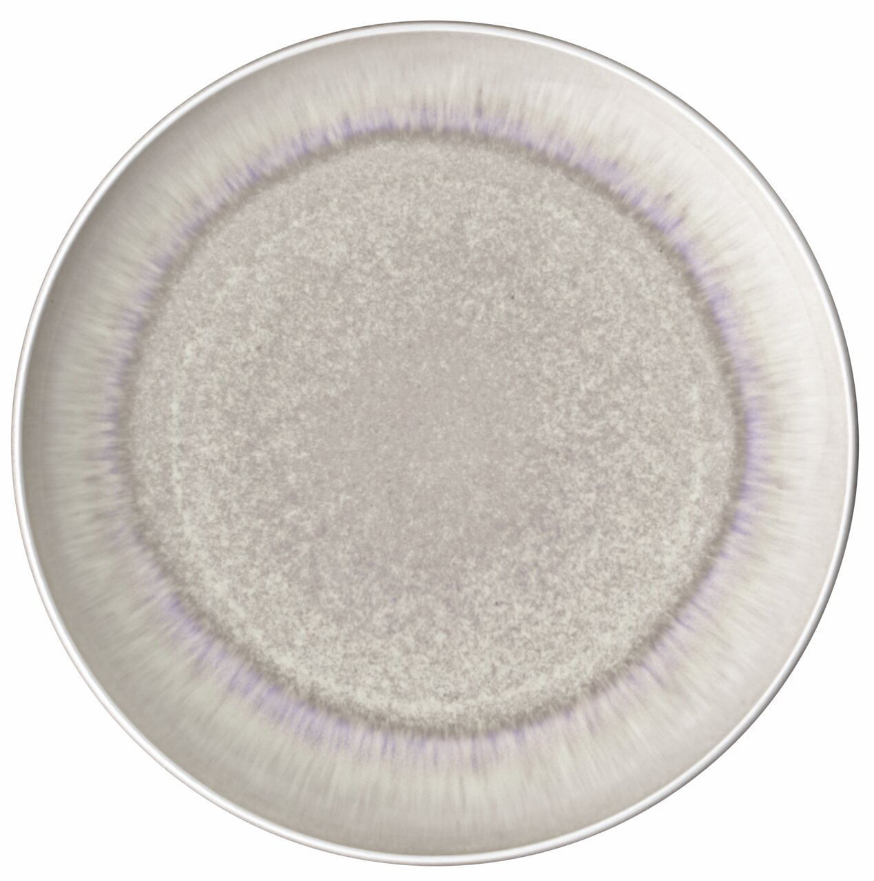 Speiseteller in Draufsicht mit grauem und violettem Farbverlauf, 27x27x3cm