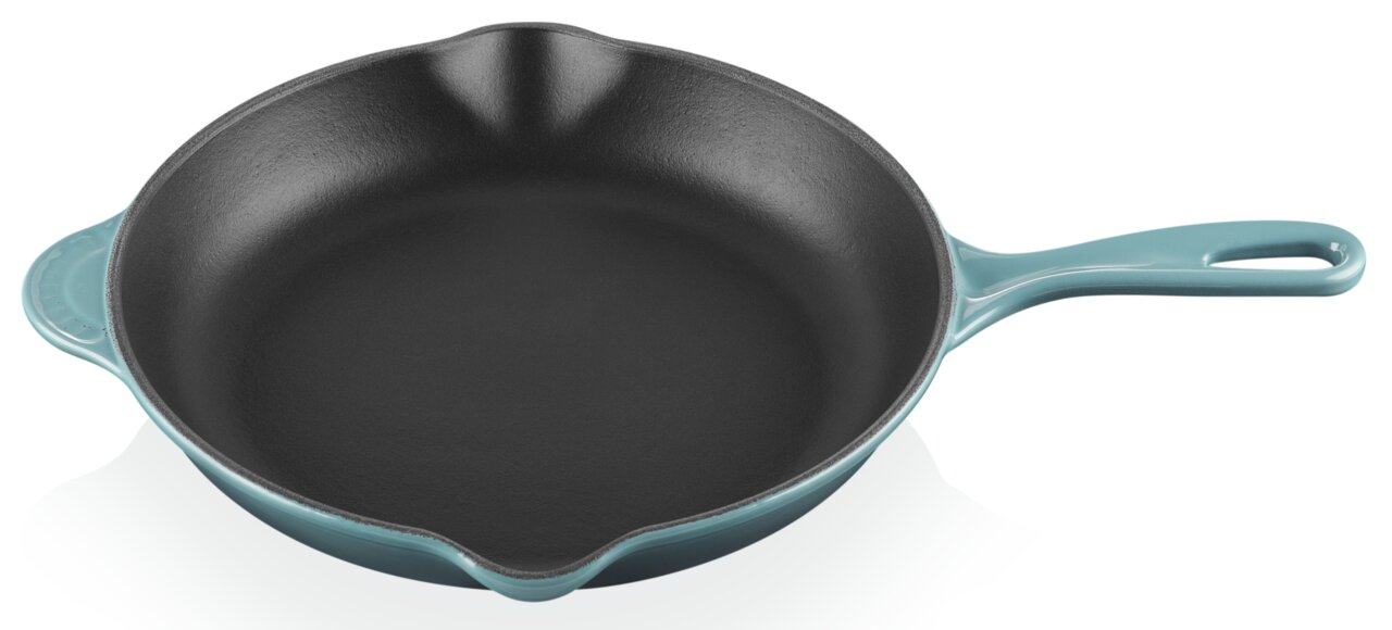 LE CREUSET Pfanne 26cm Tradition OCEAN Pfanne 26cm Ocean in blauer Farbe, Draufsicht